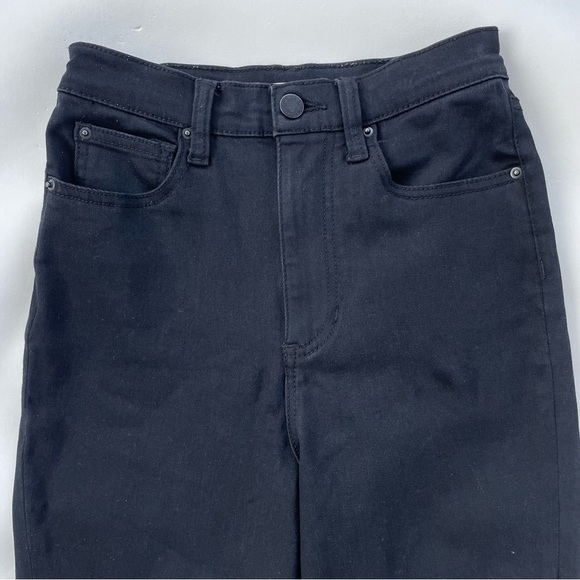 WEWOREWHAT Women's Black High Rise Skinny Jeans with Front Bottom Zipper Size 25 - Picture 3 of 11